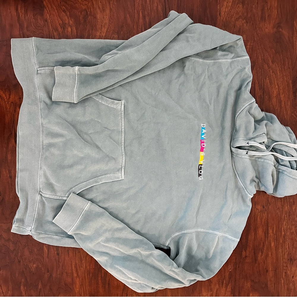 David Dobrik teal hoodie